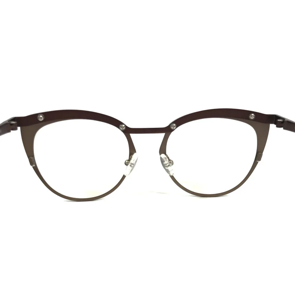 Tom Davies Eyeglasses Frames TD782 Col. 2355 Matte Brown Gray Cat Eye 49-19-150